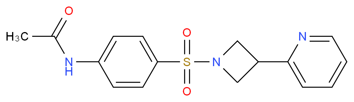 N-(4-{[3-(2-pyridinyl)-1-azetidinyl]sulfonyl}phenyl)acetamide_分子结构_CAS_)