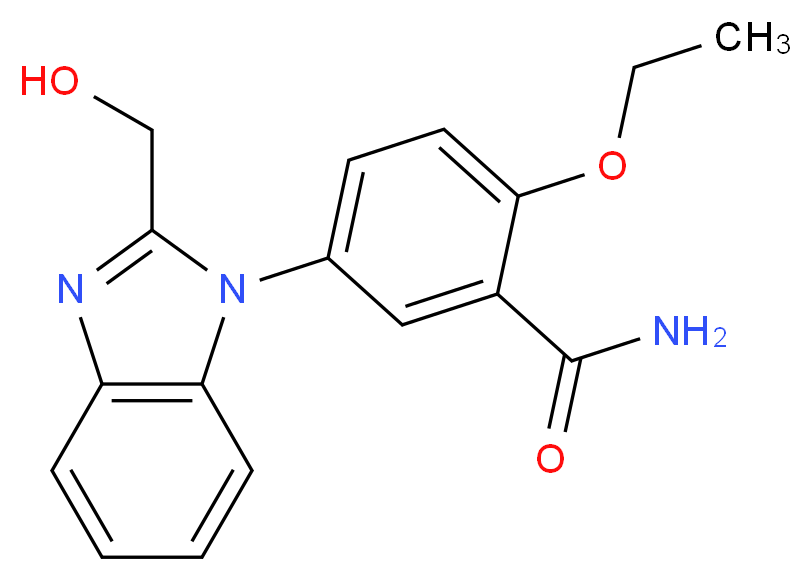 2-ethoxy-5-[2-(hydroxymethyl)-1H-benzimidazol-1-yl]benzamide_分子结构_CAS_)
