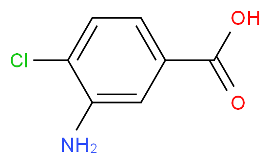 3-氨基-4-氯苯甲酸_分子结构_CAS_2840-28-0)