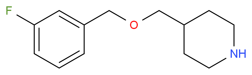 4-{[(3-Fluorobenzyl)oxy]methyl}piperidine_分子结构_CAS_946725-20-8)