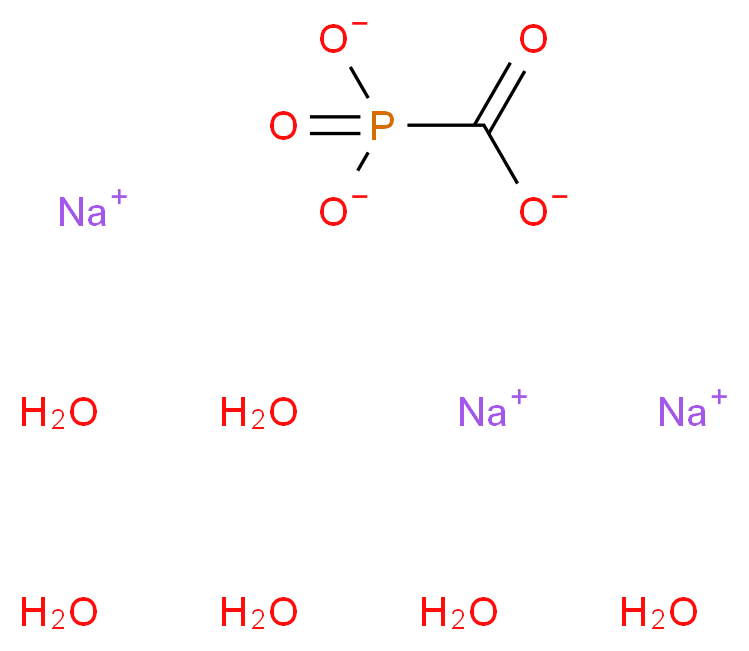 trisodium hexahydrate phosphonatoformate_分子结构_CAS_34156-56-4