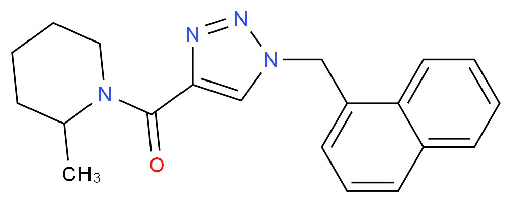 2-methyl-1-{[1-(1-naphthylmethyl)-1H-1,2,3-triazol-4-yl]carbonyl}piperidine_分子结构_CAS_)