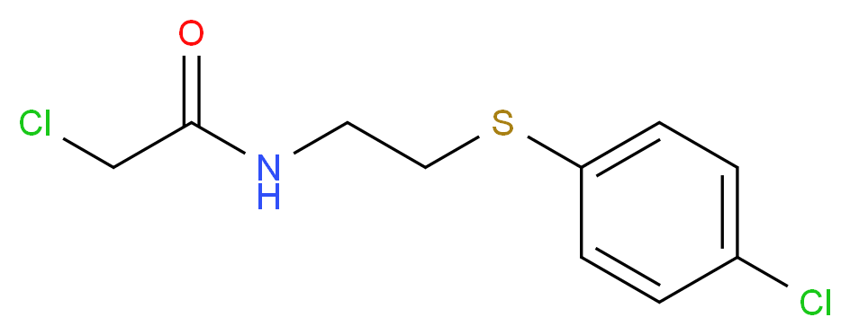 2-chloro-N-{2-[(4-chlorophenyl)thio]ethyl}acetamide_分子结构_CAS_104864-59-7)