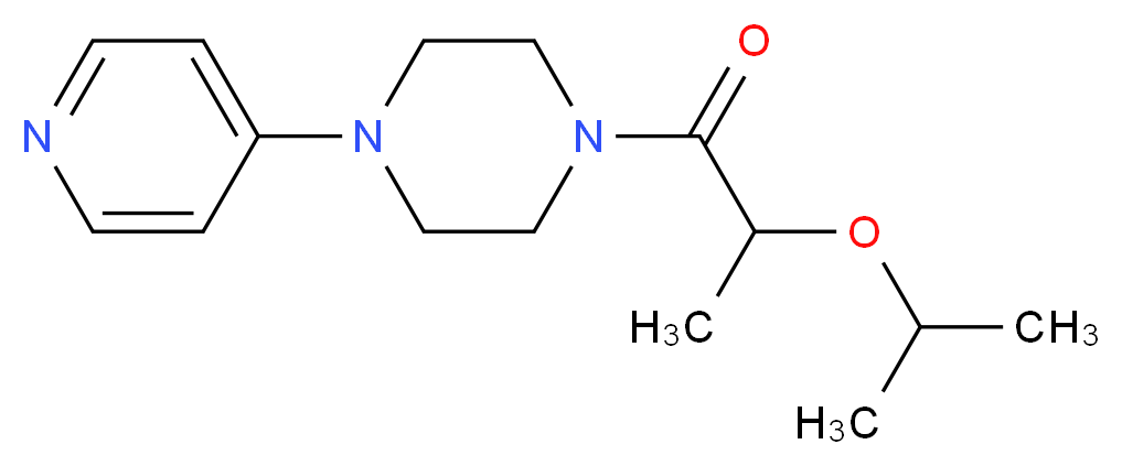 1-(2-isopropoxypropanoyl)-4-pyridin-4-ylpiperazine_分子结构_CAS_)