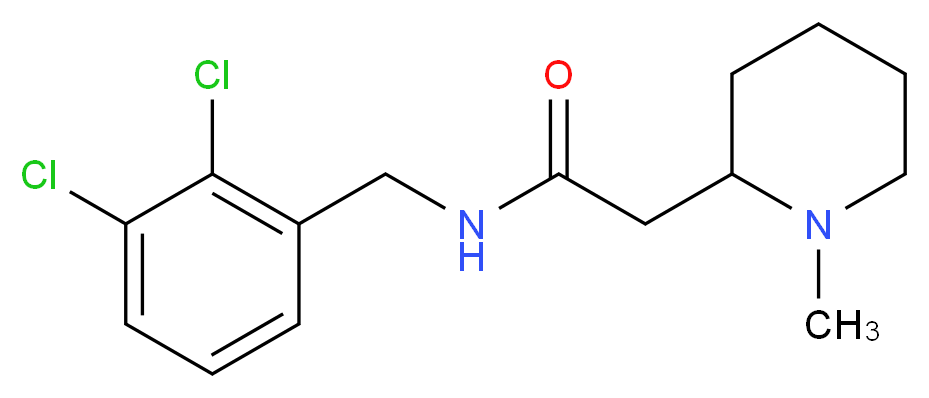 N-(2,3-dichlorobenzyl)-2-(1-methylpiperidin-2-yl)acetamide_分子结构_CAS_)