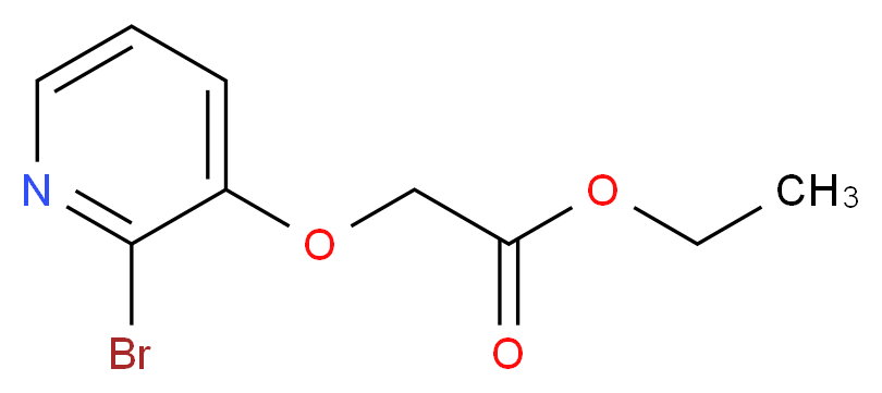 ethyl 2-[(2-bromopyridin-3-yl)oxy]acetate_分子结构_CAS_850349-18-7