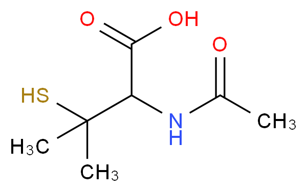 2-(acetylamino)-3-mercapto-3-methylbutanoic acid_分子结构_CAS_59-53-0)