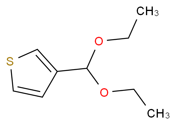 噻吩-3-甲醛乙缩醛二乙醇_分子结构_CAS_3199-44-8)