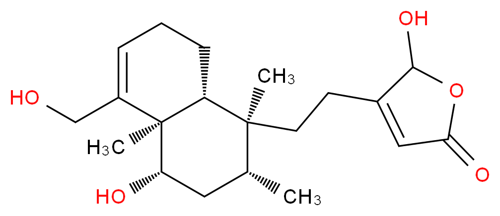 6α,16,18-Trihydroxycleroda
-3,13-dien-15,16-olide_分子结构_CAS_1017233-48-5)