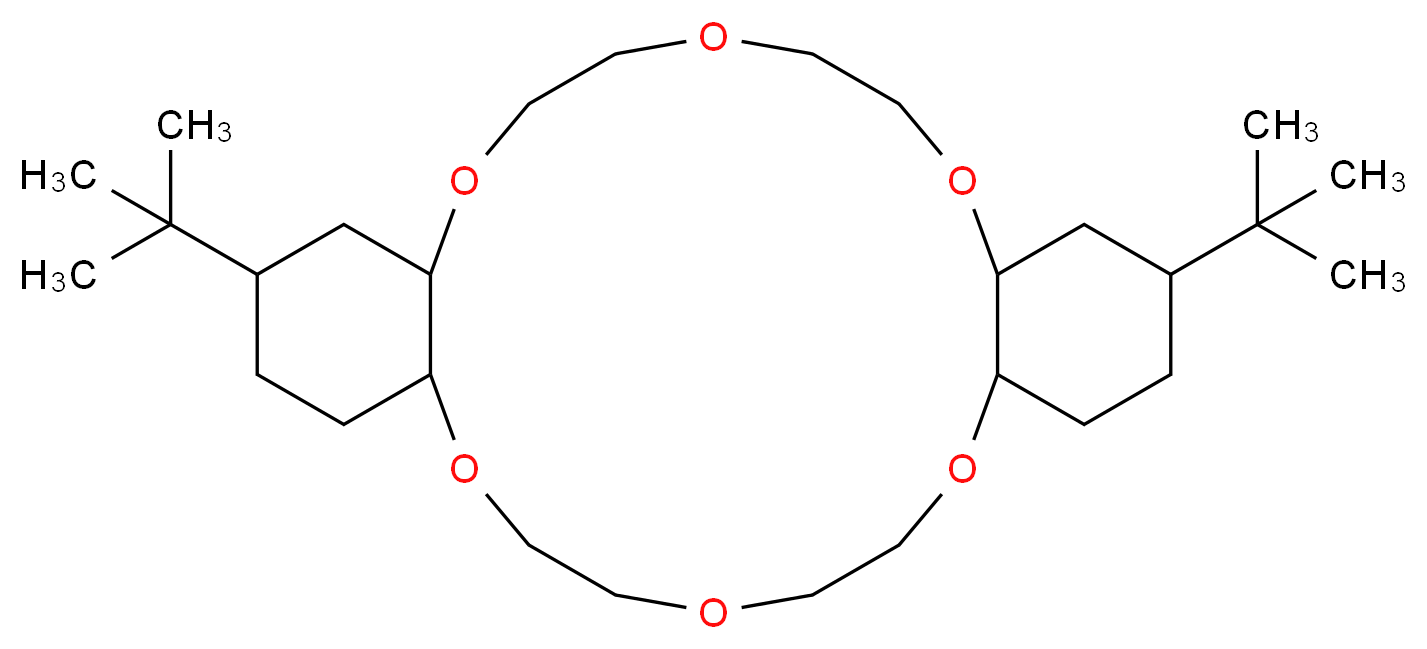 11,25-di-tert-butyl-2,5,8,15,18,21-hexaoxatricyclo[20.4.0.0<sup>9</sup>,<sup>1</sup><sup>4</sup>]hexacosane_分子结构_CAS_223719-29-7