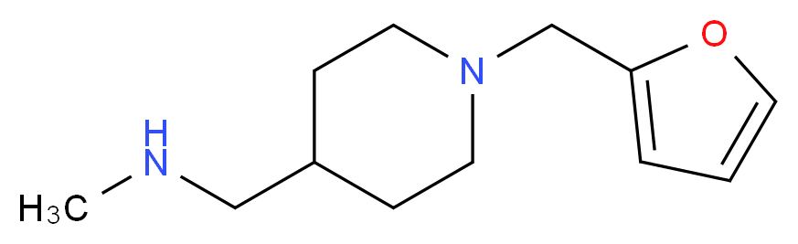 {[1-(furan-2-ylmethyl)piperidin-4-yl]methyl}(methyl)amine_分子结构_CAS_934570-57-7
