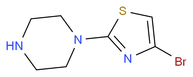 1-(4-bromo-1,3-thiazol-2-yl)piperazine_分子结构_CAS_668484-59-1
