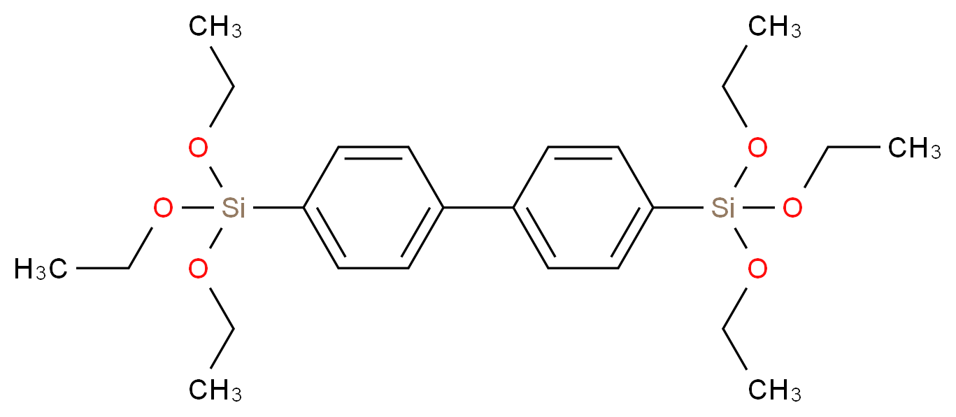 4,4′-双(三乙氧基甲硅烷)-1,1′-联苯_分子结构_CAS_123640-93-7)