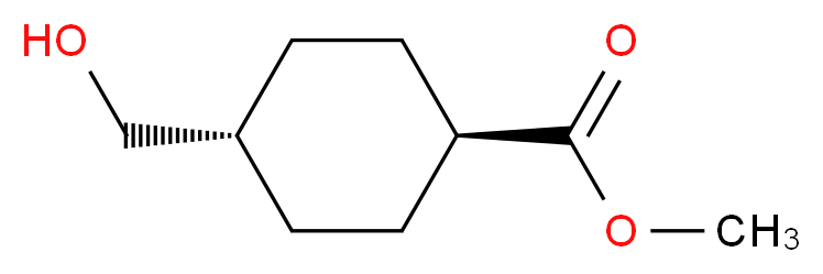 methyl (1r,4r)-4-(hydroxymethyl)cyclohexane-1-carboxylate_分子结构_CAS_110928-44-4