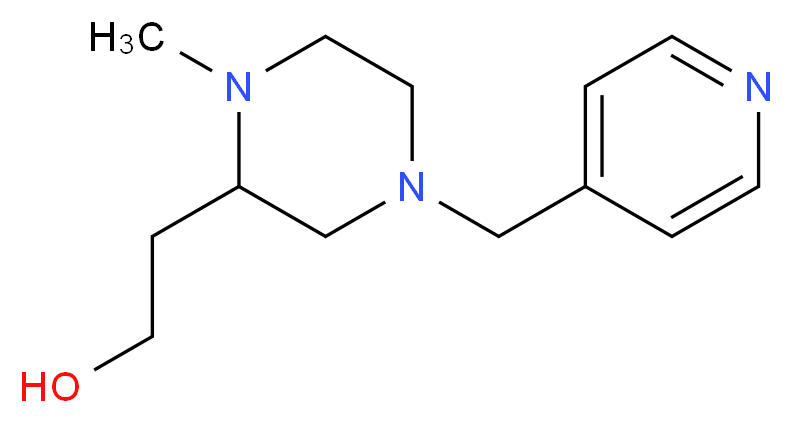 2-[1-methyl-4-(4-pyridinylmethyl)-2-piperazinyl]ethanol_分子结构_CAS_)