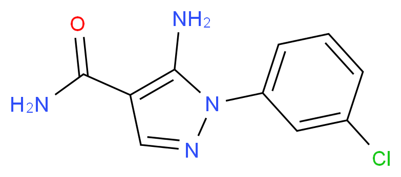 5-amino-1-(3-chlorophenyl)-1H-pyrazole-4-carboxamide_分子结构_CAS_50427-78-6)