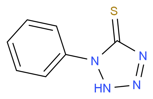 1-phenyl-2,5-dihydro-1H-1,2,3,4-tetrazole-5-thione_分子结构_CAS_86-93-1