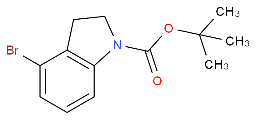 tert-Butyl 4-bromoindoline-1-carboxylate_分子结构_CAS_885272-46-8)