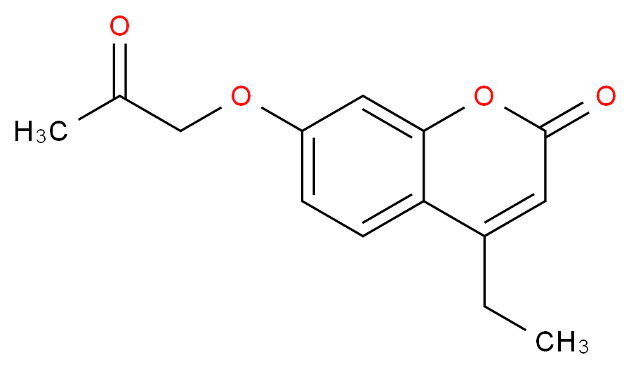 4-ethyl-7-(2-oxopropoxy)-2H-chromen-2-one_分子结构_CAS_307546-48-1