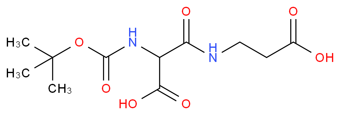 2-{[(tert-butoxy)carbonyl]amino}-2-[(2-carboxyethyl)carbamoyl]acetic acid_分子结构_CAS_1076199-16-0