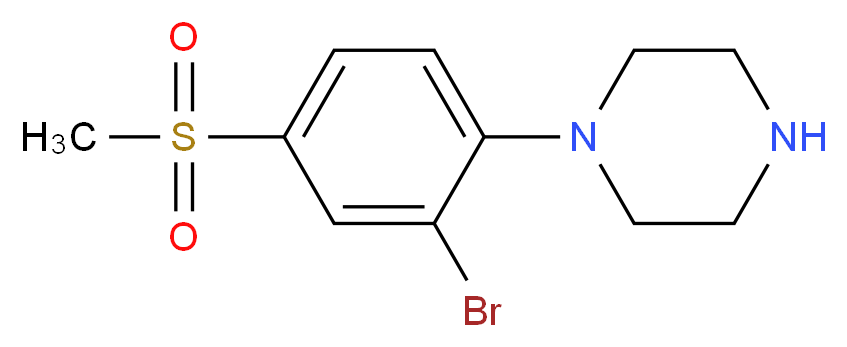 1-[2-Bromo-4-(methylsulphonyl)phenyl]piperazine_分子结构_CAS_)