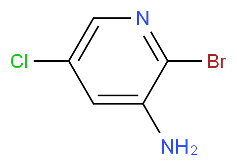3-Amino-2-bromo-5-chloropyridine_分子结构_CAS_90902-83-3)