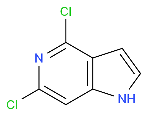 4,6-Dichloro-1H-pyrrolo[3,2-c]pyridine_分子结构_CAS_67139-79-1)