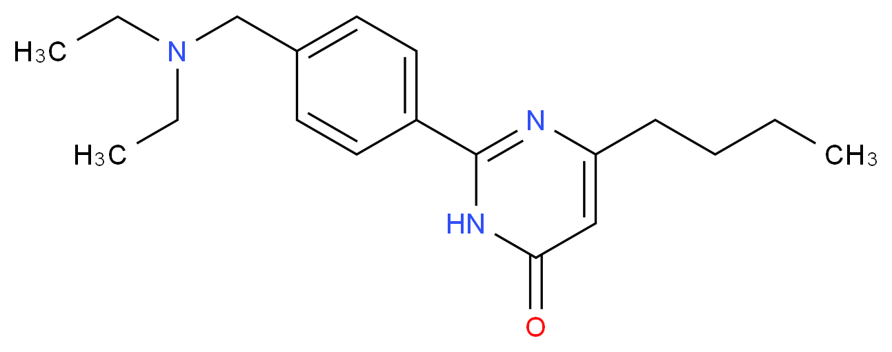 6-butyl-2-{4-[(diethylamino)methyl]phenyl}pyrimidin-4(3H)-one_分子结构_CAS_)