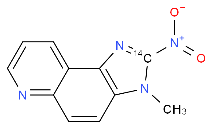 3-methyl-2-nitro(2-<sup>1</sup><sup>4</sup>C)-3H-imidazo[4,5-f]quinoline_分子结构_CAS_161406-39-9