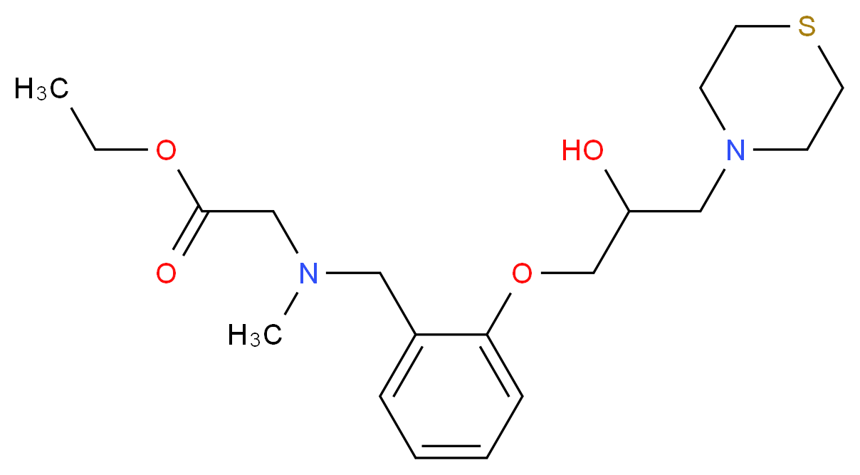 ethyl N-{2-[2-hydroxy-3-(4-thiomorpholinyl)propoxy]benzyl}-N-methylglycinate_分子结构_CAS_)