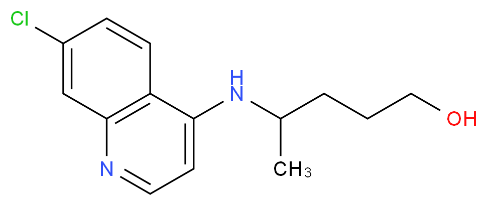 4-[(7-Chloro-4-quinolinyl)amino]-1-pentanol_分子结构_CAS_10500-64-8)