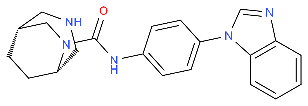(1R*,5S*)-N-[4-(1H-benzimidazol-1-yl)phenyl]-3,6-diazabicyclo[3.2.2]nonane-6-carboxamide_分子结构_CAS_)