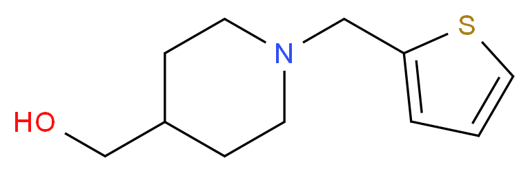 [1-(thiophen-2-ylmethyl)piperidin-4-yl]methanol_分子结构_CAS_926921-81-5