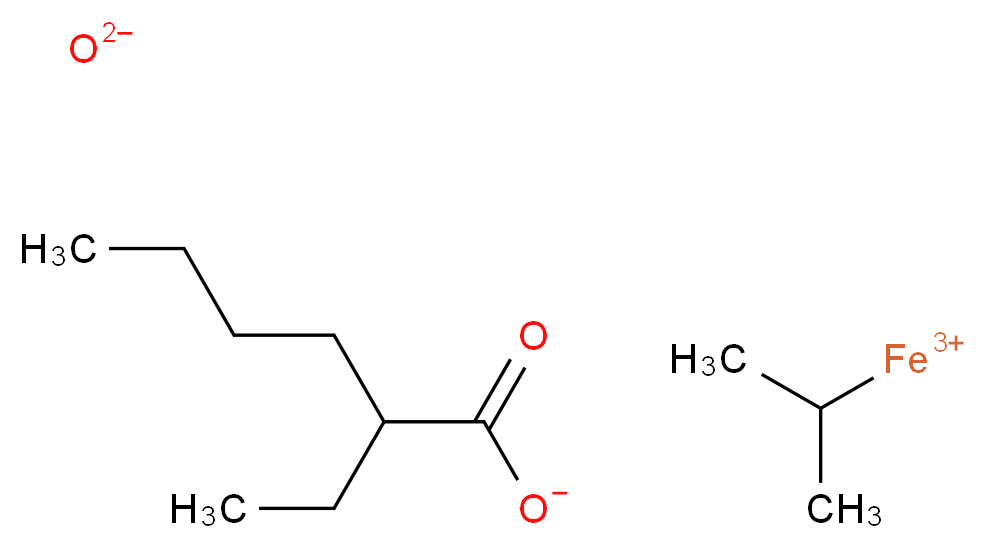 2-乙基己酸单异丙醇铁(II)_分子结构_CAS_331686-36-3)