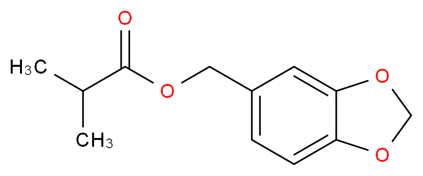 2H-1,3-benzodioxol-5-ylmethyl 2-methylpropanoate_分子结构_CAS_5461-08-5