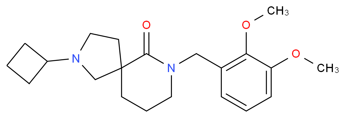 2-cyclobutyl-7-(2,3-dimethoxybenzyl)-2,7-diazaspiro[4.5]decan-6-one_分子结构_CAS_)