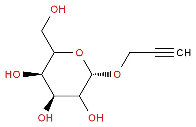(3R,4S,6S)-2-(hydroxymethyl)-6-(prop-2-yn-1-yloxy)oxane-3,4,5-triol_分子结构_CAS_913074-13-2