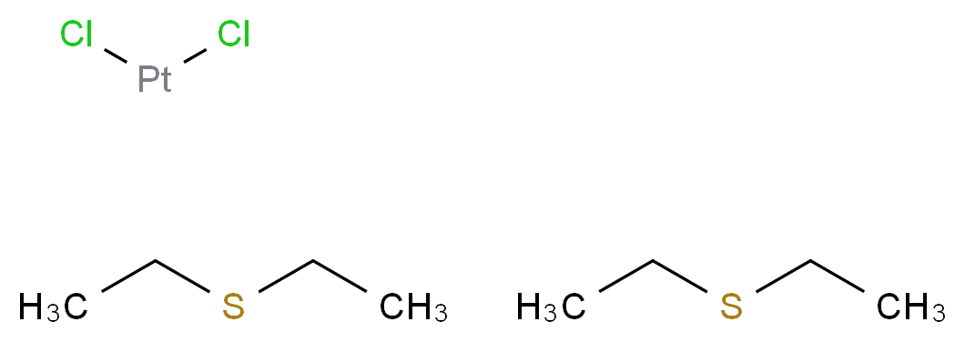 bis((ethylsulfanyl)ethane); dichloroplatinum_分子结构_CAS_15442-57-6