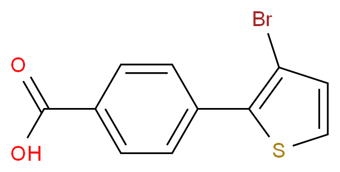 4-(3-bromothien-2-yl)benzoic acid_分子结构_CAS_930111-09-4)