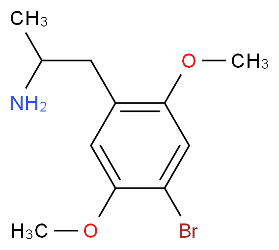 1-(4-bromo-2,5-dimethoxyphenyl)propan-2-amine_分子结构_CAS_64638-07-9