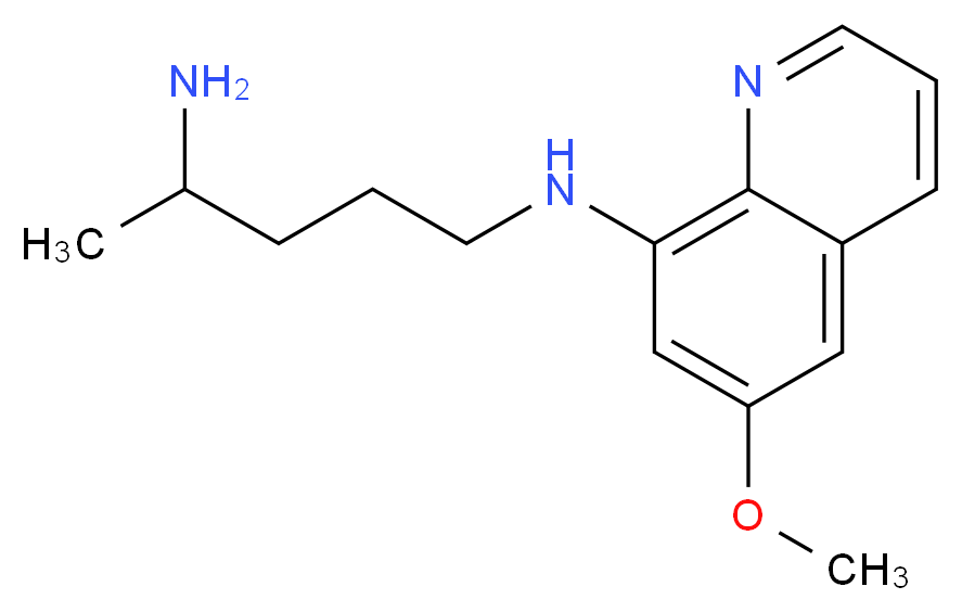 N-(4-aminopentyl)-6-methoxyquinolin-8-amine_分子结构_CAS_525-61-1