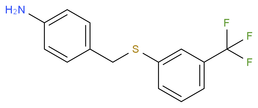 4-({[3-(trifluoromethyl)phenyl]sulfanyl}methyl)aniline_分子结构_CAS_338398-58-6