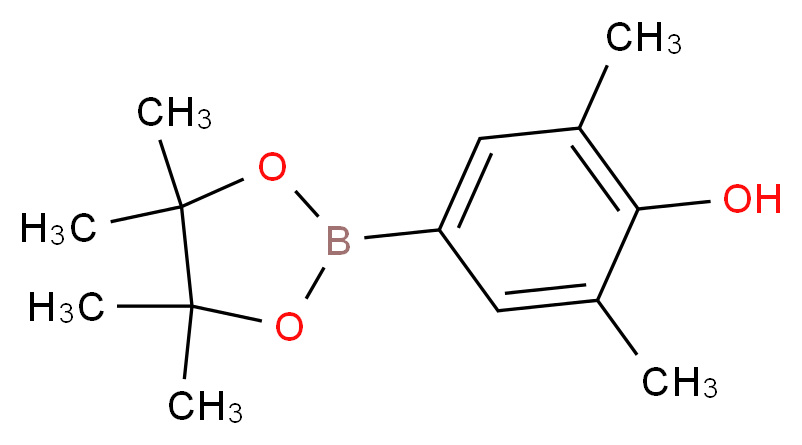 2,6-DIMETHYL-4-(4,4,5,5-TETRAMETHYL-1,3,2-DIOXABOROLAN-2-YL)PHENOL_分子结构_CAS_269410-25-5)