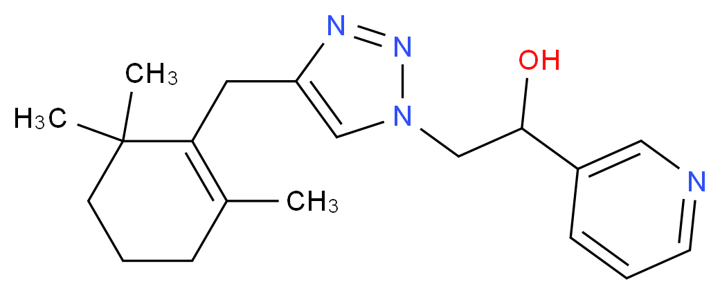 1-pyridin-3-yl-2-{4-[(2,6,6-trimethylcyclohex-1-en-1-yl)methyl]-1H-1,2,3-triazol-1-yl}ethanol_分子结构_CAS_)
