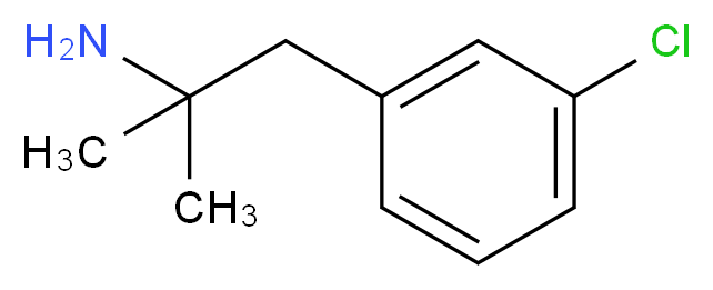 1-(3-CHLOROPHENYL)-2-METHYLPROPAN-2-AMINE_分子结构_CAS_103273-65-0)