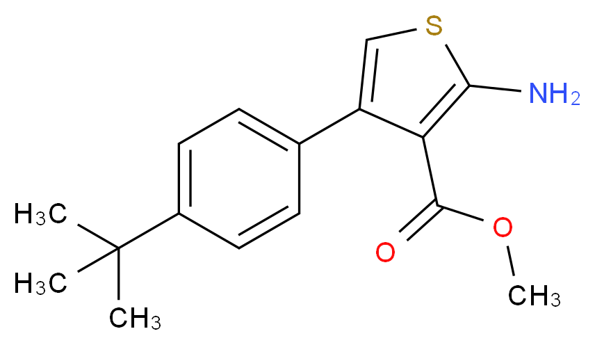 Methyl 2-amino-4-(4-tert-butylphenyl)thiophene-3-carboxylate_分子结构_CAS_)