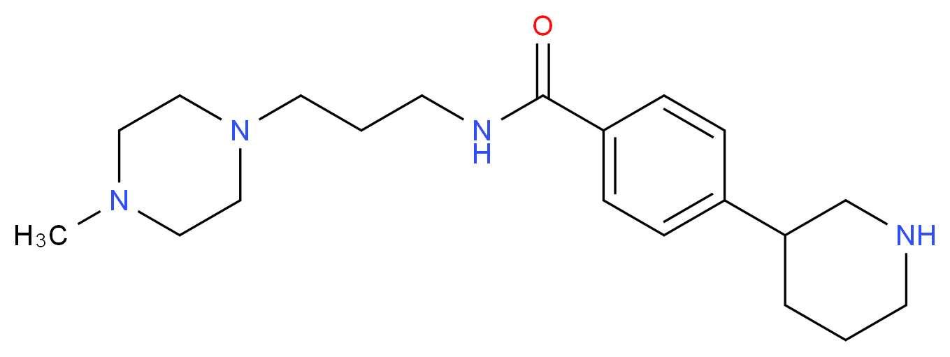 N-[3-(4-methylpiperazin-1-yl)propyl]-4-piperidin-3-ylbenzamide_分子结构_CAS_)