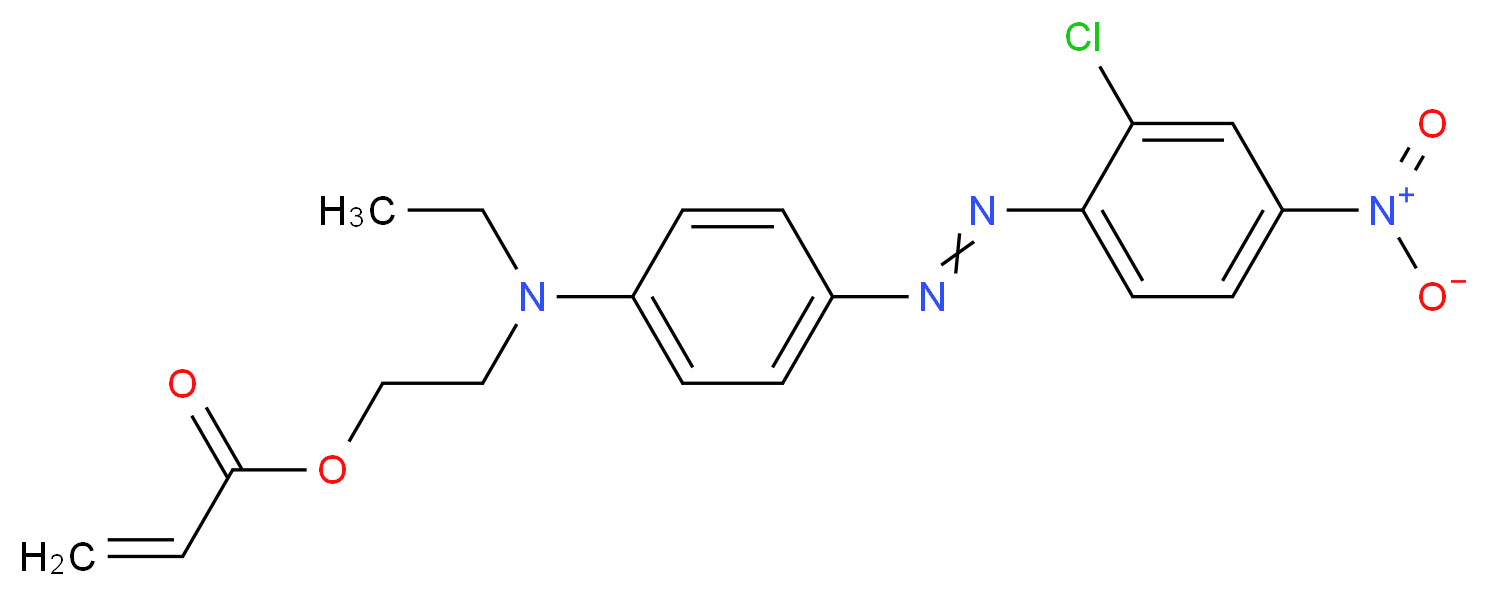 2-({4-[2-(2-chloro-4-nitrophenyl)diazen-1-yl]phenyl}(ethyl)amino)ethyl prop-2-enoate_分子结构_CAS_10462-94-9