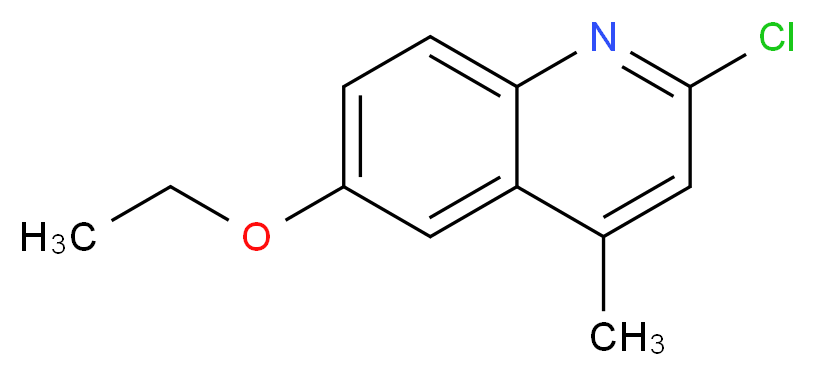 2-CHLORO-6-ETHOXY-4-METHYLQUINOLINE_分子结构_CAS_857801-72-0)