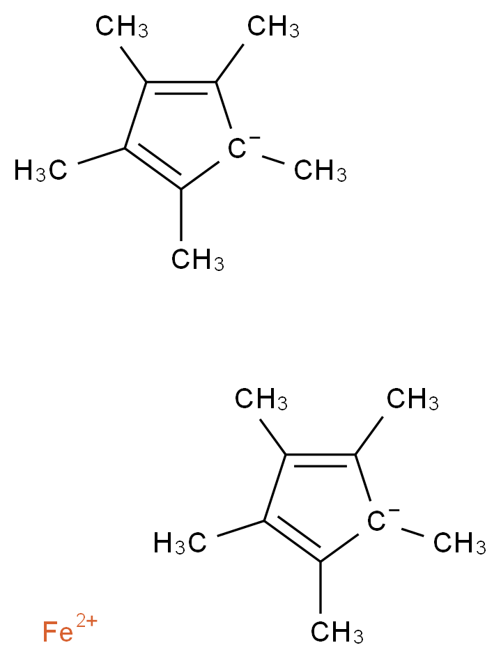 λ<sup>2</sup>-iron(2+) ion bis(pentamethylcyclopenta-2,4-dien-1-ide)_分子结构_CAS_12126-50-0